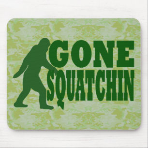 Grüner gezogener Squatchin-Slogan Mousepad