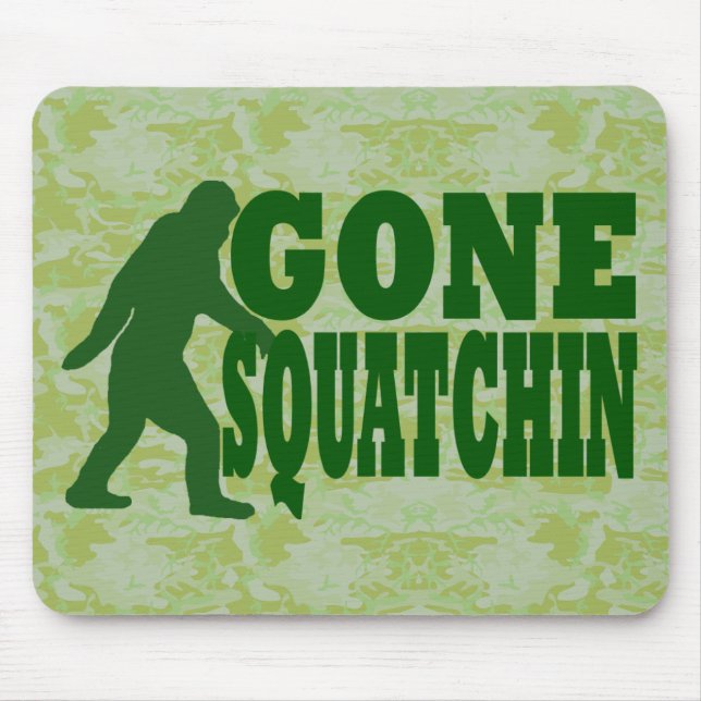 Grüner gezogener Squatchin-Slogan Mousepad (Vorne)