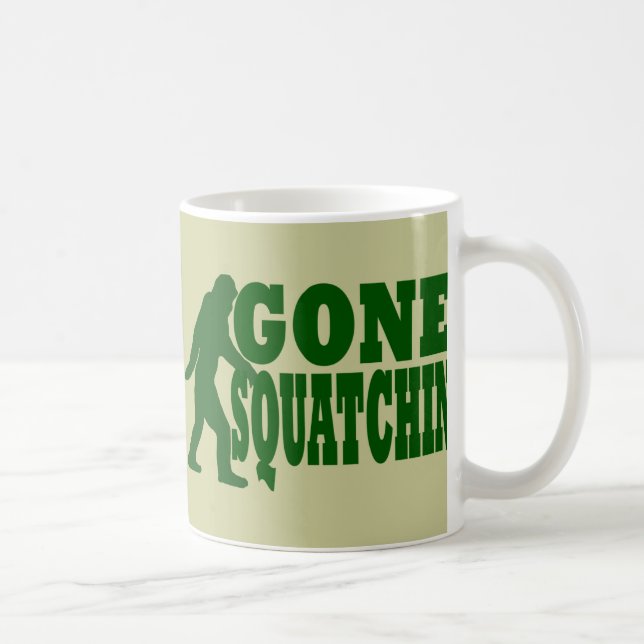 Grüner gezogener Squatchin-Slogan Tasse (Rechts)