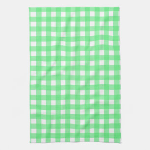 Grüner Gingham Geschirrtuch