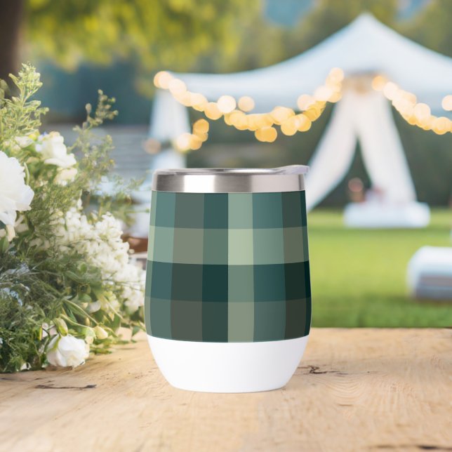 Grüner Gingham-Karo-Karo-Design  (Hochzeit)