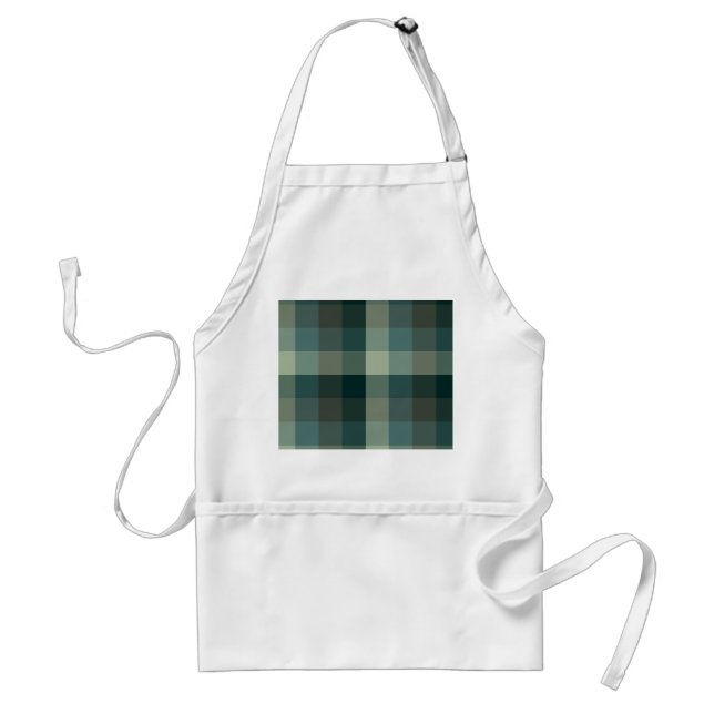Grüner Gingham-Karo-Karo-Design  Schürze (Vorne)