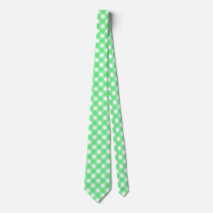 Grüner Gingham Krawatte