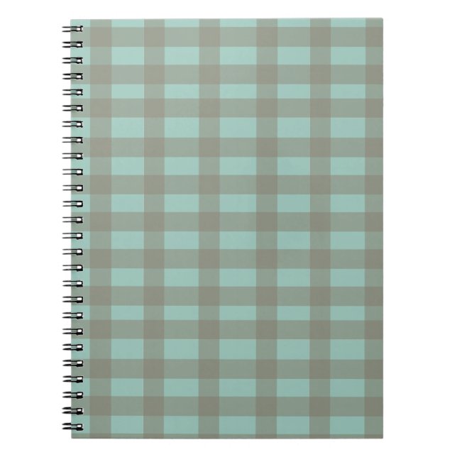 Grüner Gingham Notizblock (Vorderseite)