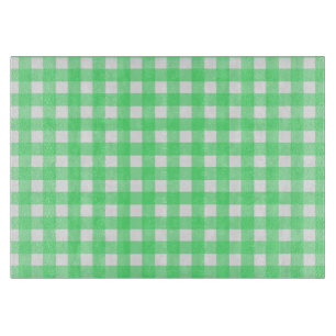 Grüner Gingham Schneidebrett