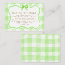 Grüner Gingham-Wellenrahmen-Bogen Bücher für Baby
