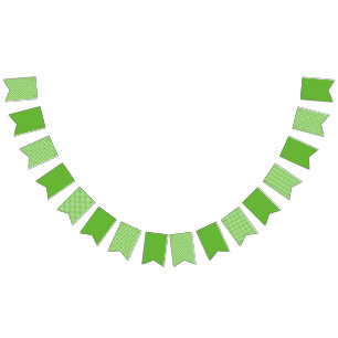 Grüner Gingham Wimpelkette