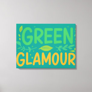 Grüner Glamour Leinwanddruck
