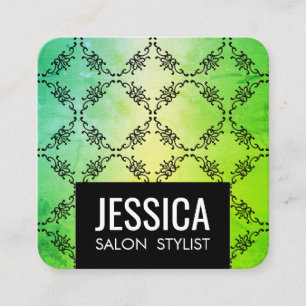 Grüner Glamour von heute Quadratische Visitenkarte