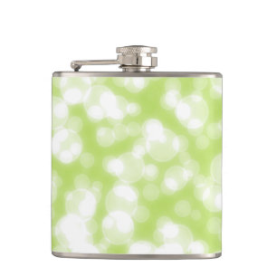 Grüner Glitter-Faux-Folie-Konfetti Flachmann