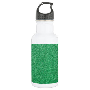 Grüner Glitter, Funkeln, Glitter-Hintergrund Edelstahlflasche