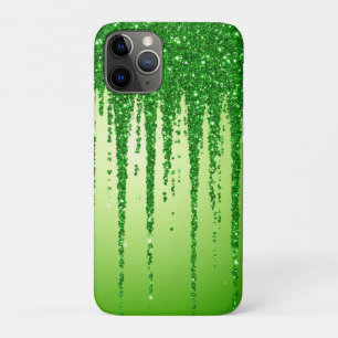 Grüner Glitter-Tropfenhintergrund mit Funkeln Case-Mate iPhone Hülle