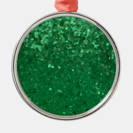 Grüner Glitter zum Anpassen Ornament Aus Metall