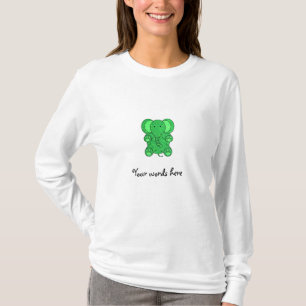 Grüner Glitterelefant T-Shirt