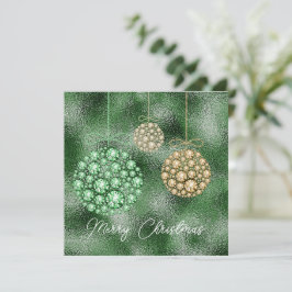 Grüner Glitzer Elegantes Weihnachtsfest Party Einladung