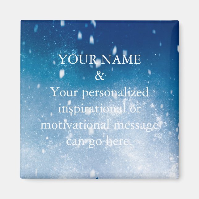 Grüner Glitzer für benutzerdefinierte Motivierend  Magnet (Vorne)