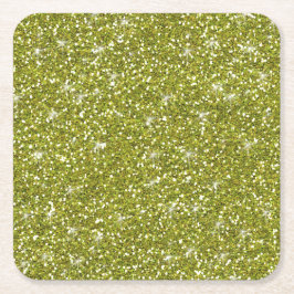 Grüner Glitzer gedruckt Rechteckiger Pappuntersetzer