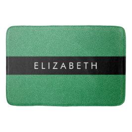 Grüner Glitzer, Hintergrund des Glitzer, Ihr Name Badematte