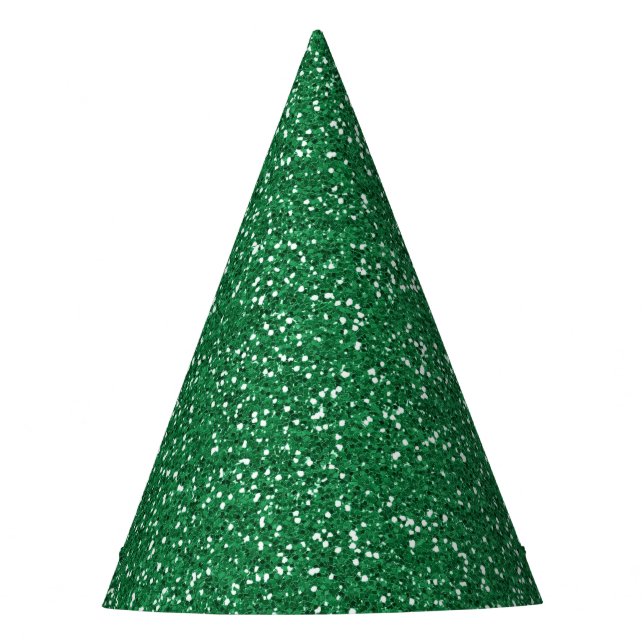 Grüner Glitzer Partyhütchen (Vorderseite)
