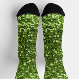 Grüner Glitzer Socken