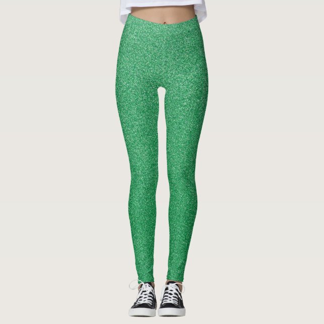 Grüner Glitzer, Sparkle, Hintergrund des Glitzer Leggings (Vorderseite)
