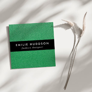 Grüner Glitzer, Sparkle, Hintergrund des Glitzer Quadratische Visitenkarte