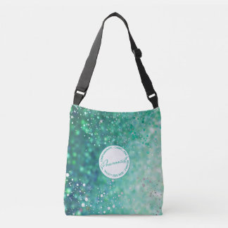 Grüner Glitzer Tote Bag Tragetaschen Mit Langen Trägern