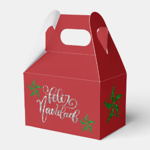 Grüner Glitzer Weihnachtsstar Geschenkschachtel