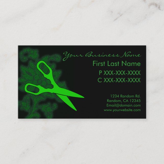 Grüner Glitzer wirbelnde Visitenkarten Visitenkarte (Vorderseite)