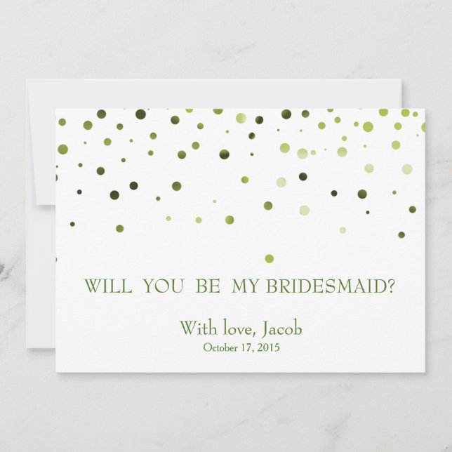 Grüner Glitzer wird meine Einladung sein (Vorderseite)