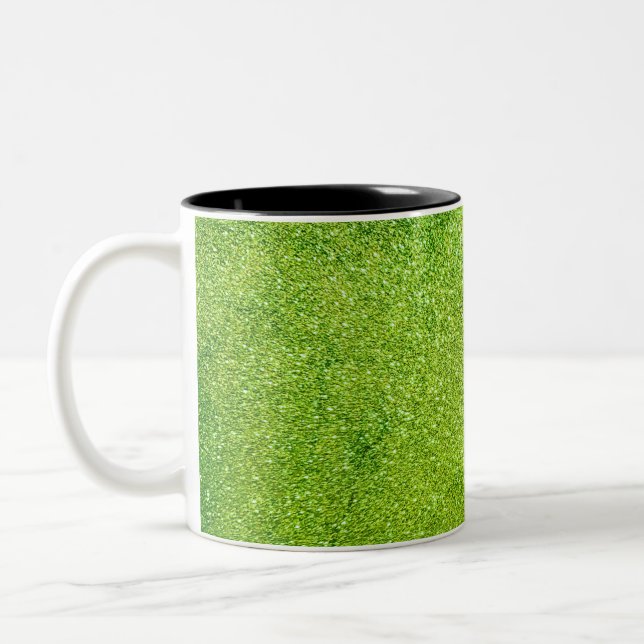 Grüner Glitzer Zweifarbige Tasse (Links)