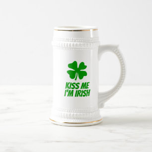 Grüner Glücksklee lustiger St. Patrick's Day Bierglas