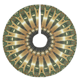 Grüner Goldener Dekorativer Weihnachtsbaum Tannenb Polyester Weihnachtsbaumdecke