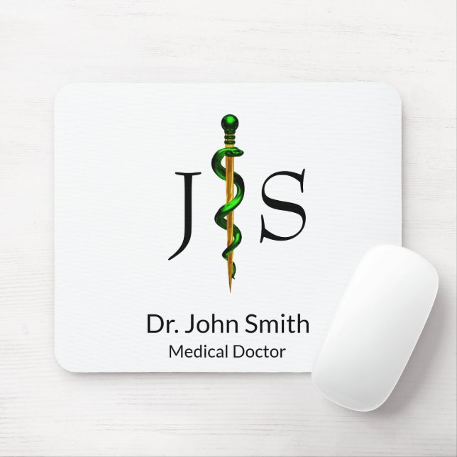 Grüner Goldgott von Asclepius herbal Medical Mousepad (Mit Mouse)