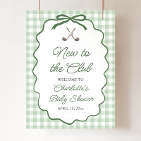 Grüner Golf Neu im Club Baby Shower Willkommen
