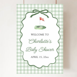 Grüner Golf Neu im Club Baby Shower Willkommen Poster