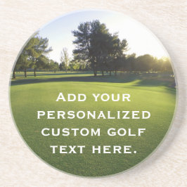 Grüner Golfplatz an der Dämmerung Getränkeuntersetzer