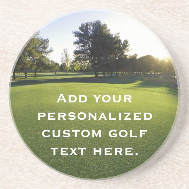 Grüner Golfplatz an der Dämmerung Getränkeuntersetzer (Vorne)