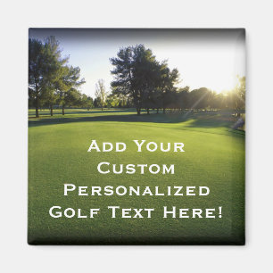 Grüner Golfplatz an der Dämmerung Magnet