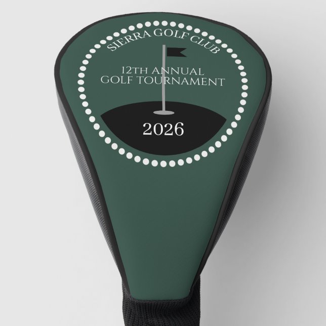 Grüner Golfturnier Club Name Golf Headcover (Von Creator hochgeladen)
