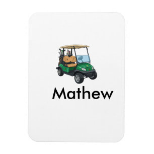 Grüner Golfwagen Name Mann Sport Junge Geschenke B Magnet