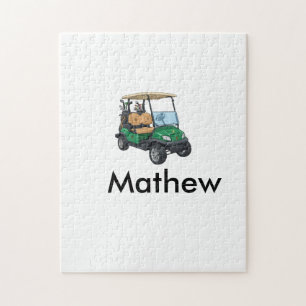 Grüner Golfwagen Name Mann Sport Junge Geschenke B Puzzle