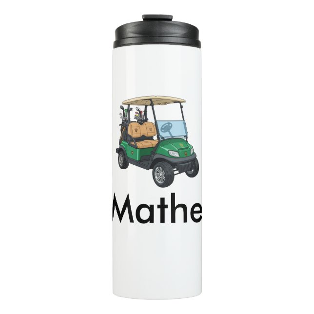 Grüner Golfwagen Name Mann Sport Junge Geschenke B Thermosbecher (Vorderseite)