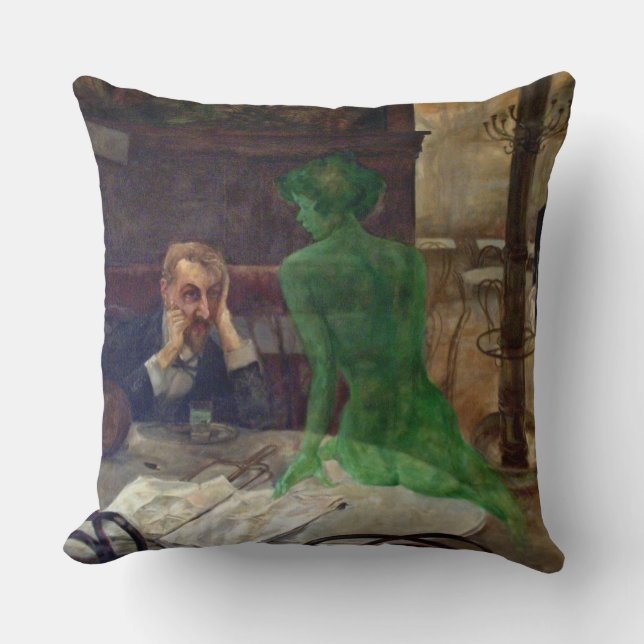 Grüner Göttin-eifriger Anhänger 1901 Kissen (Vorderseite)