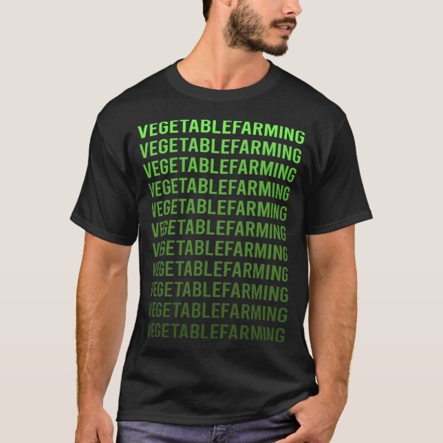 Grüner Gradient Gemüseanbau T-Shirt (Vorderseite)