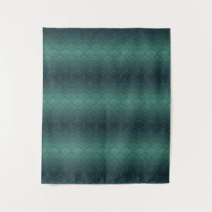 Grüner Gradient im Art Deco-Stil. Wandteppich