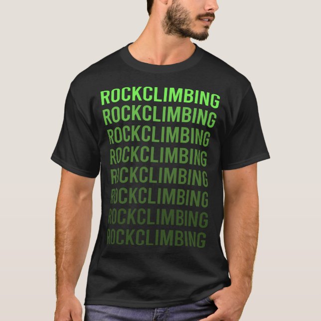 Grüner Gradient Rock Klettersteig Klettersteig T-Shirt (Vorderseite)