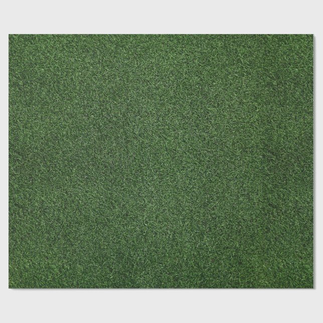 Grüner Gras Hintergrund Geschenkpapier (Flach)