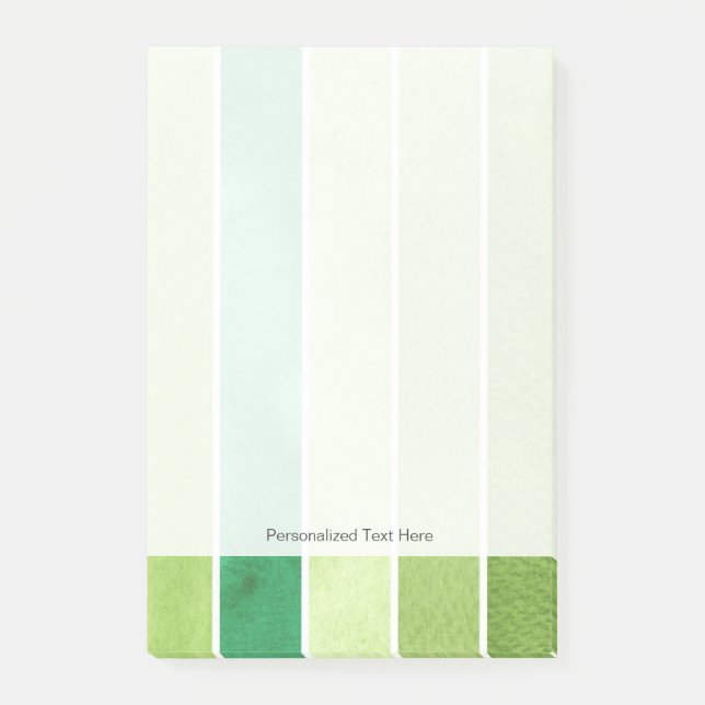 Grüner großartiger Aquarellhintergrund Post-it Klebezettel (Vorderseite)