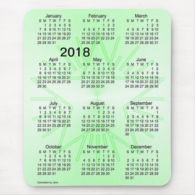 Grüner Großdruck-Kalender des Stern-2018 durch Mousepad (Vorne)
